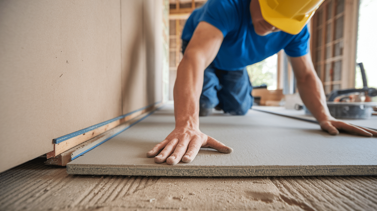 Laying the Cement Board