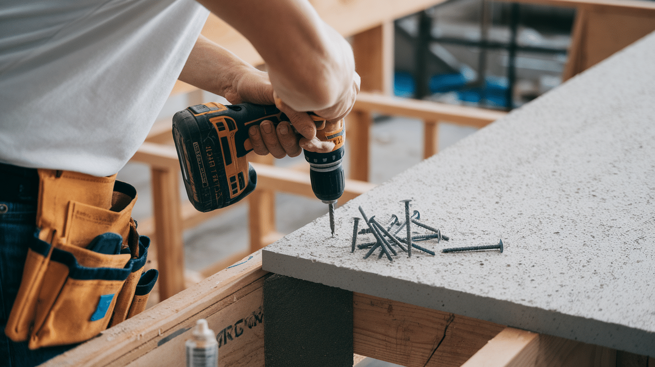 Securing the Cement Board