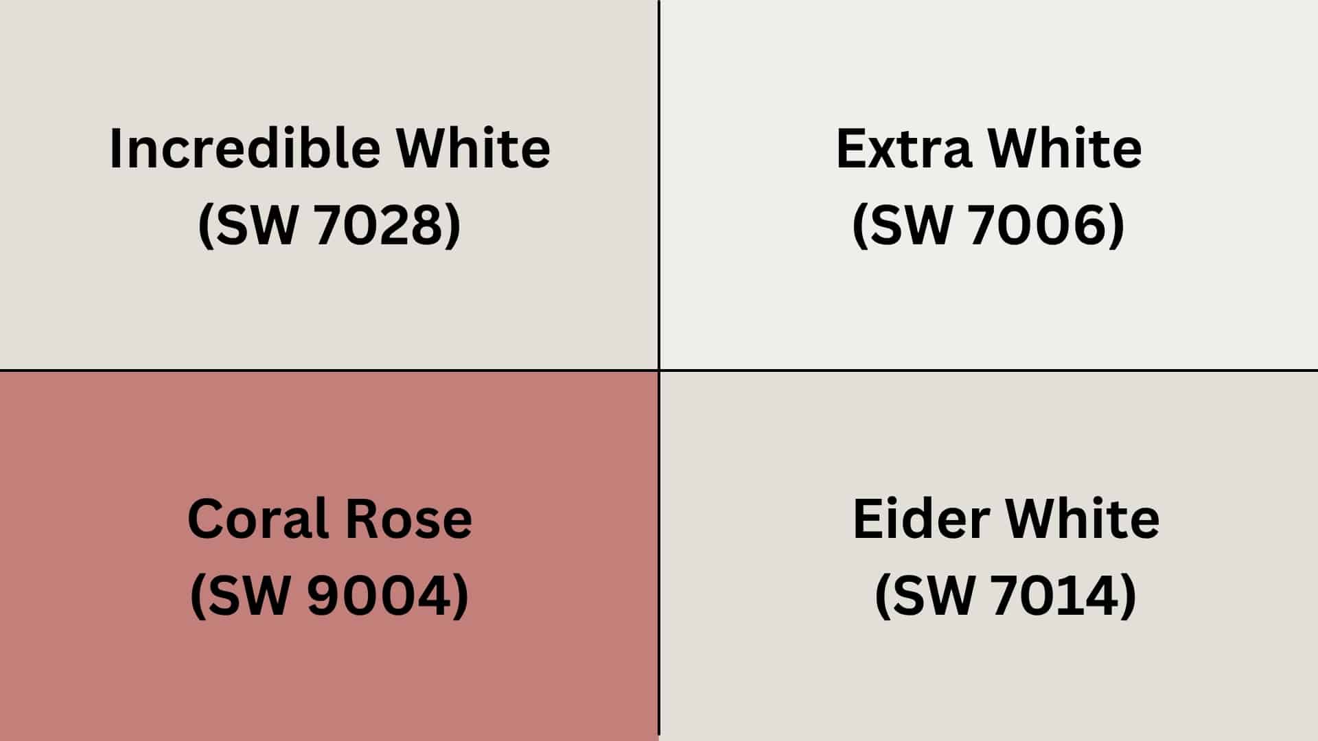 List of Coordinating Colors
