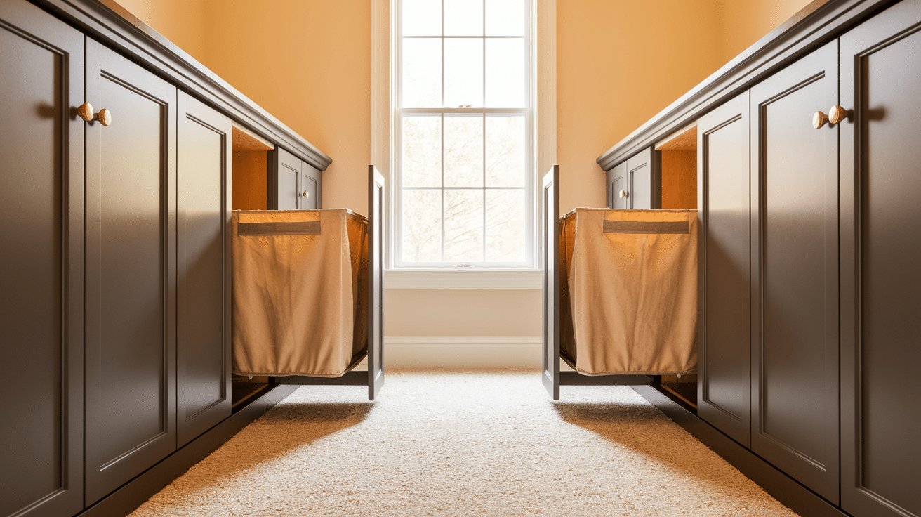 Cabinetry with Hidden Hampers