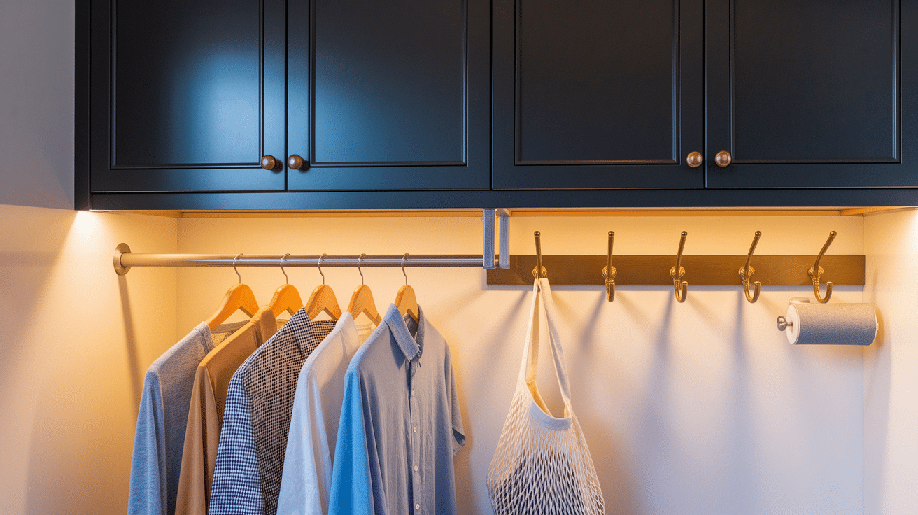 Integrated Hanging Rods and Hooks