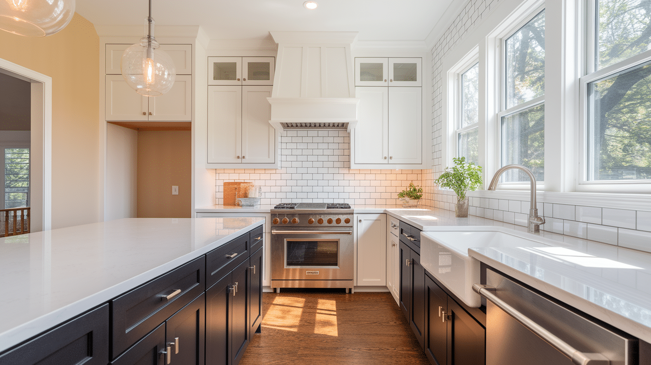 Two Tone Cabinet Contrast