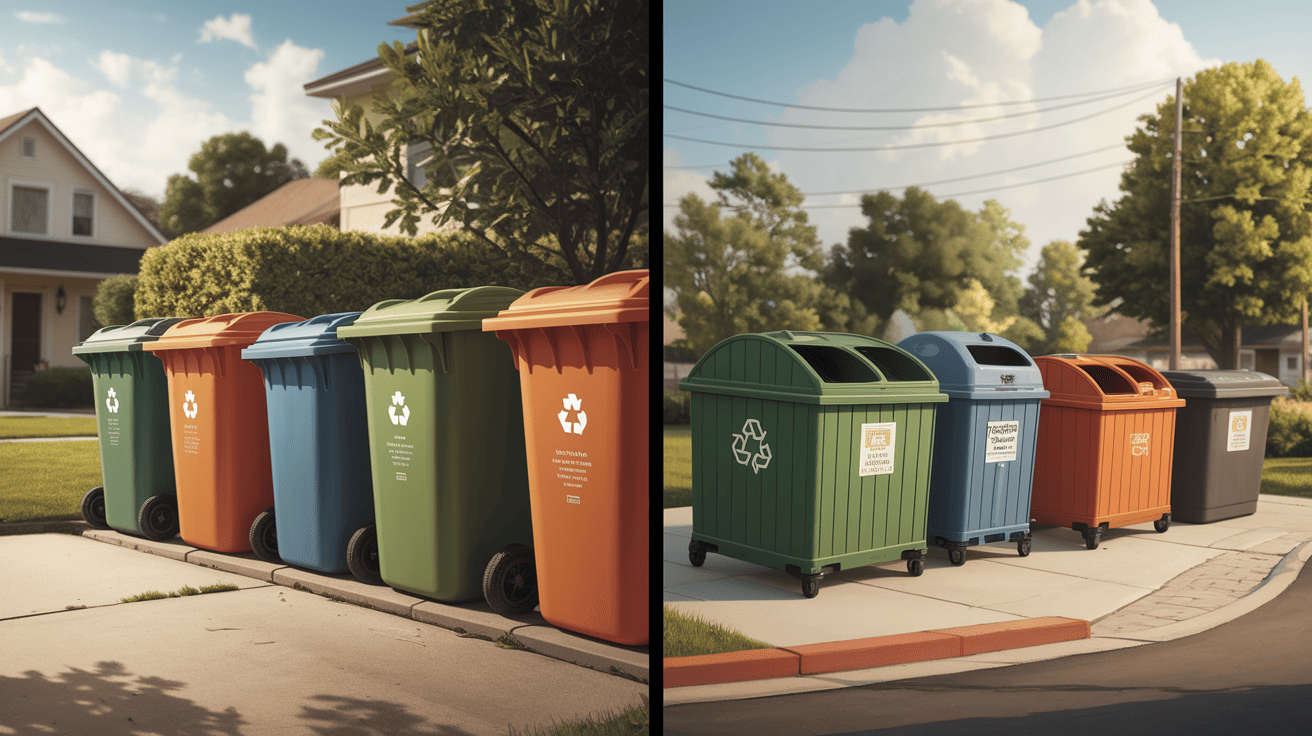 Types of outdoor garbage containers