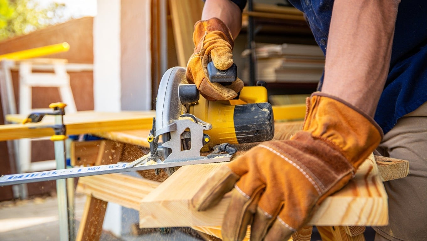 cutting wood