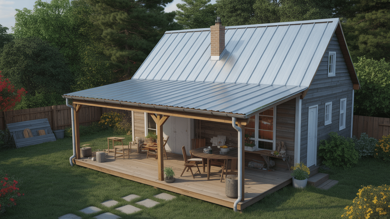 Reused Metal Roofing Panels