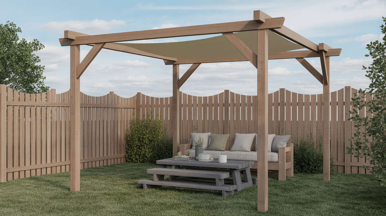Use Fence Posts + Beams for DIY Frame