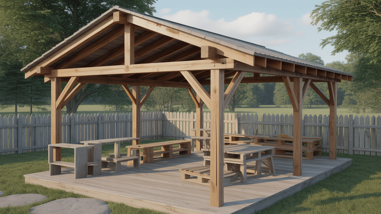 Repurposed Wood for Roof Beams