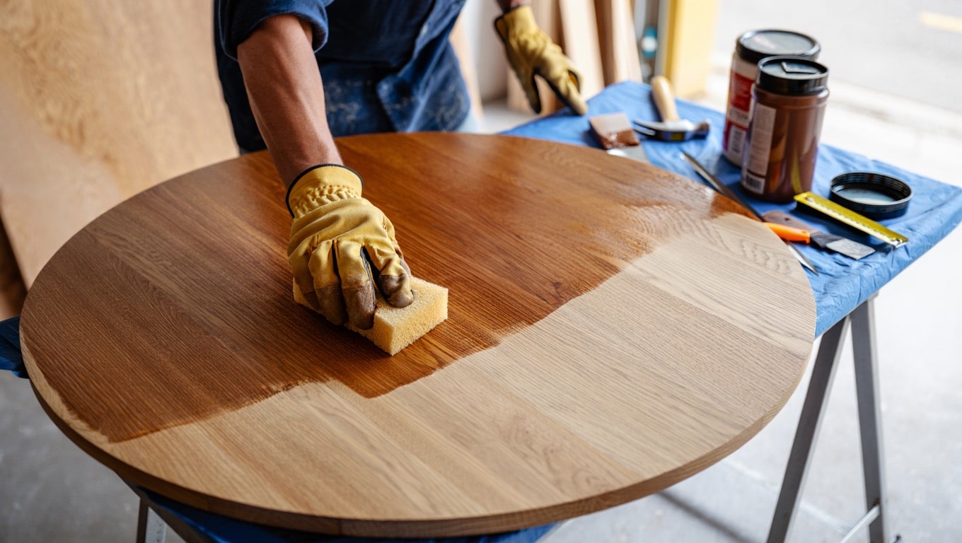 how to stain wood