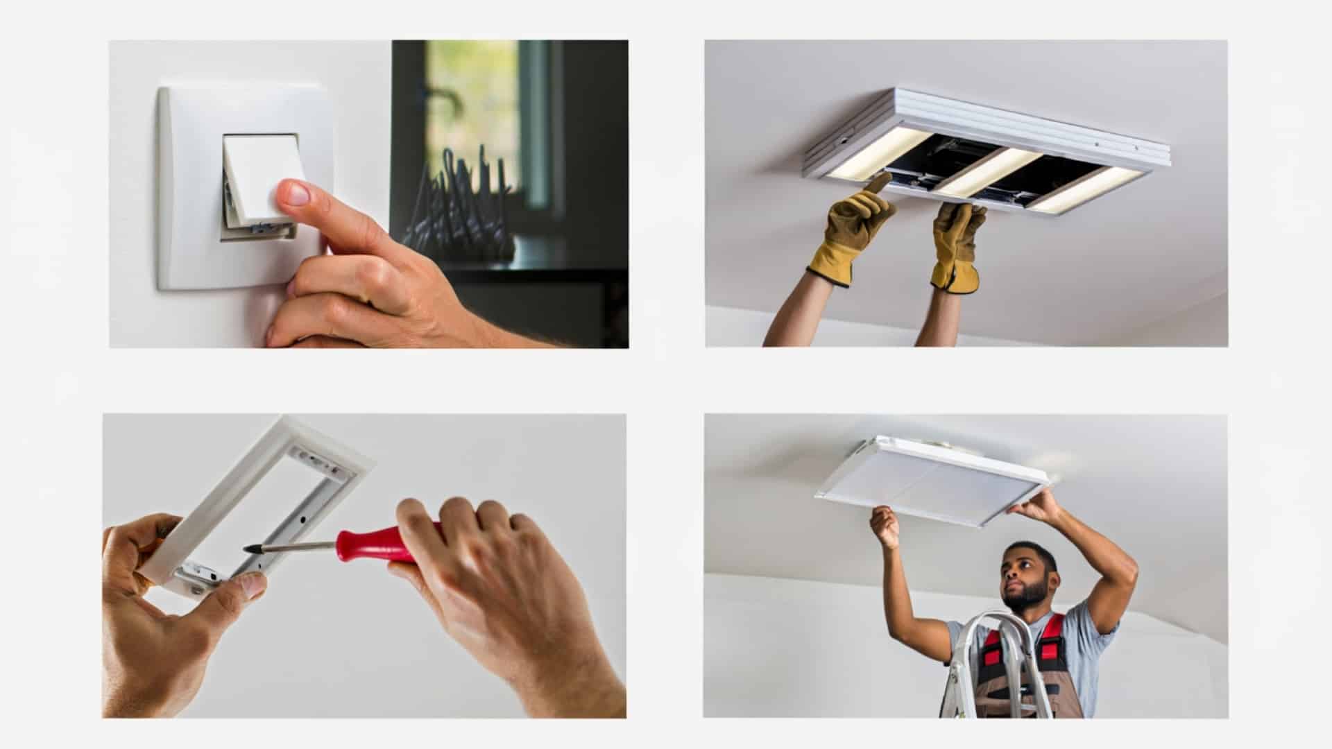 steps removing Fluorescent light cover