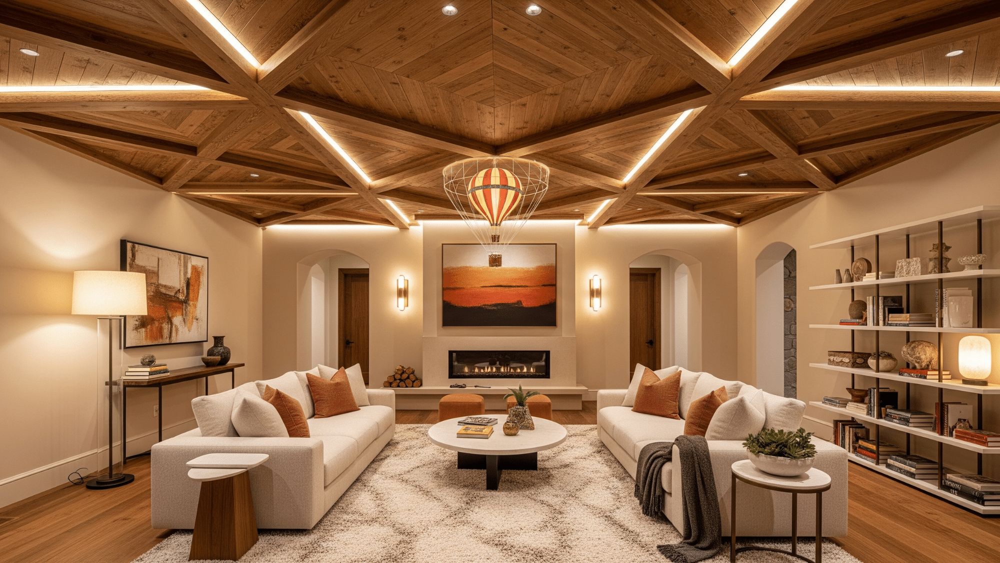 12. Add Ceiling Treatments for a High-End Look