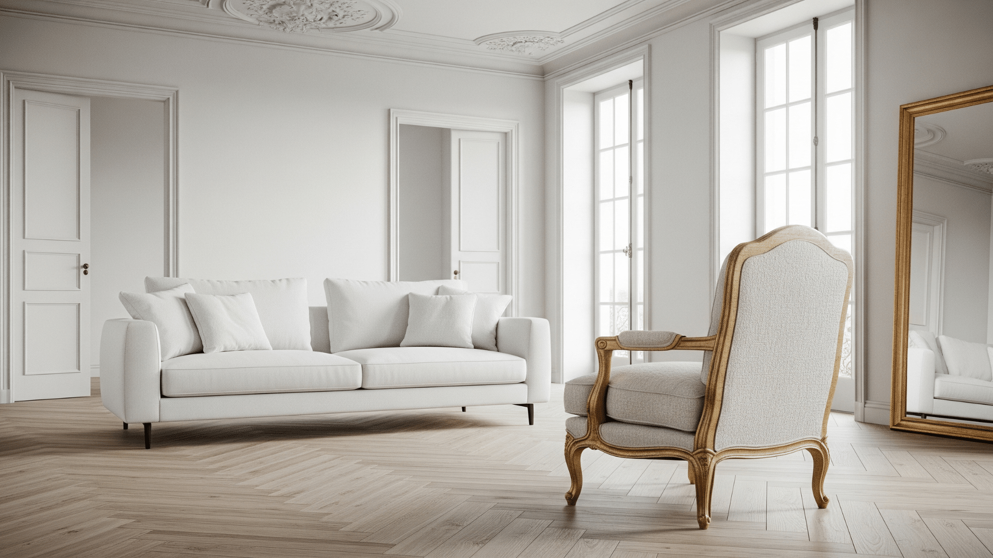 7. Mix Modern Furniture with French Charm