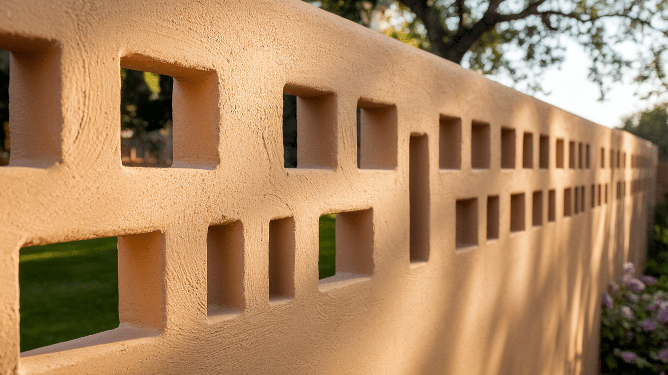 Concrete Privacy Wall with Openings