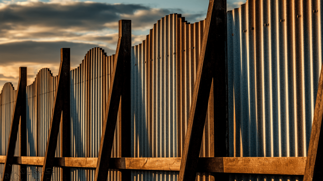 Corrugated Metal Fence
