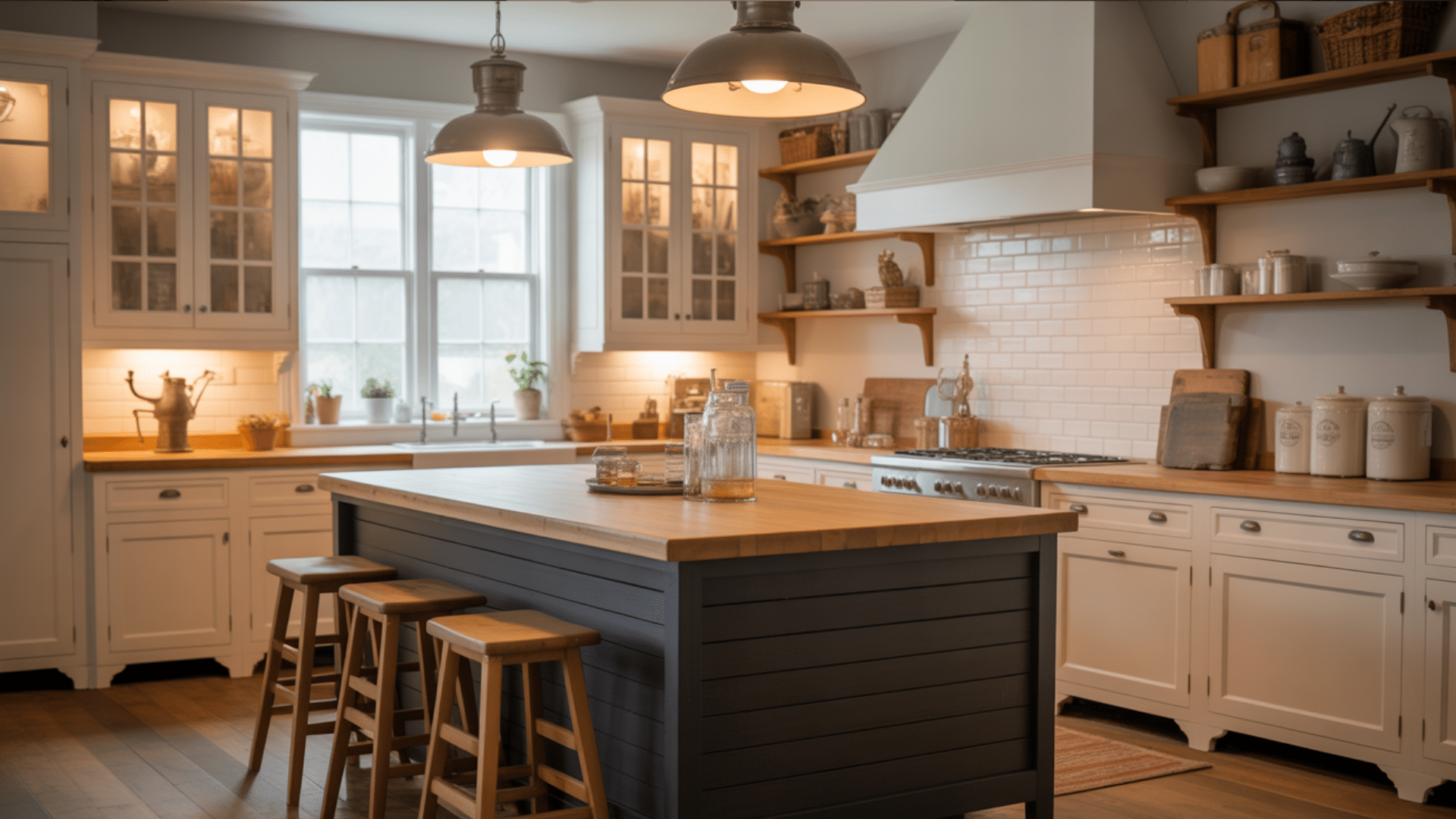 Cream with black shiplap