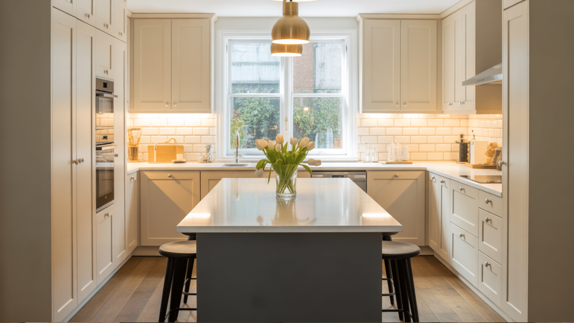 Cream with matte black