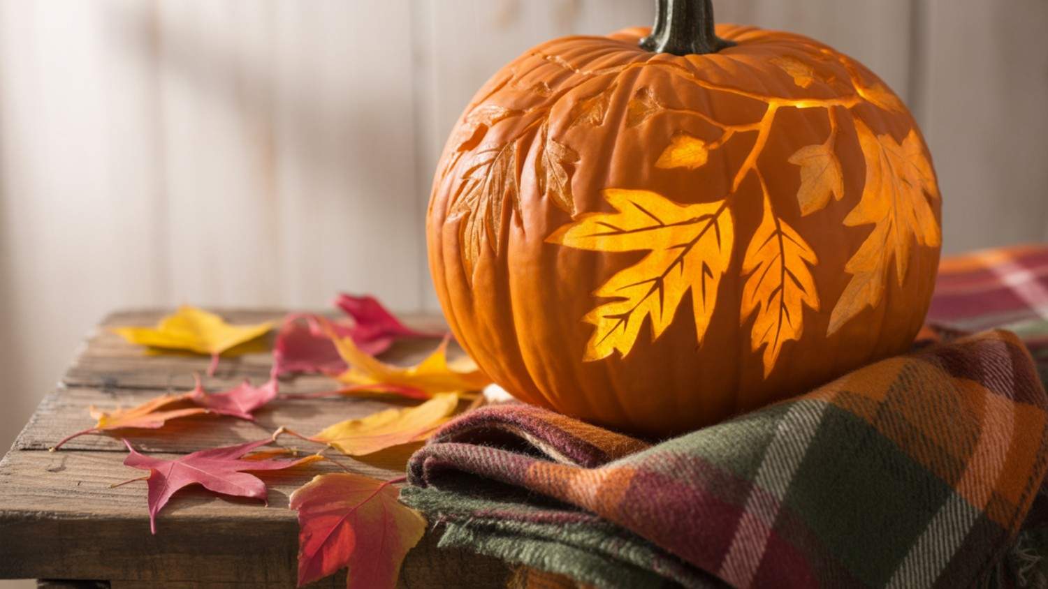 Fall Leaves Pumpkin