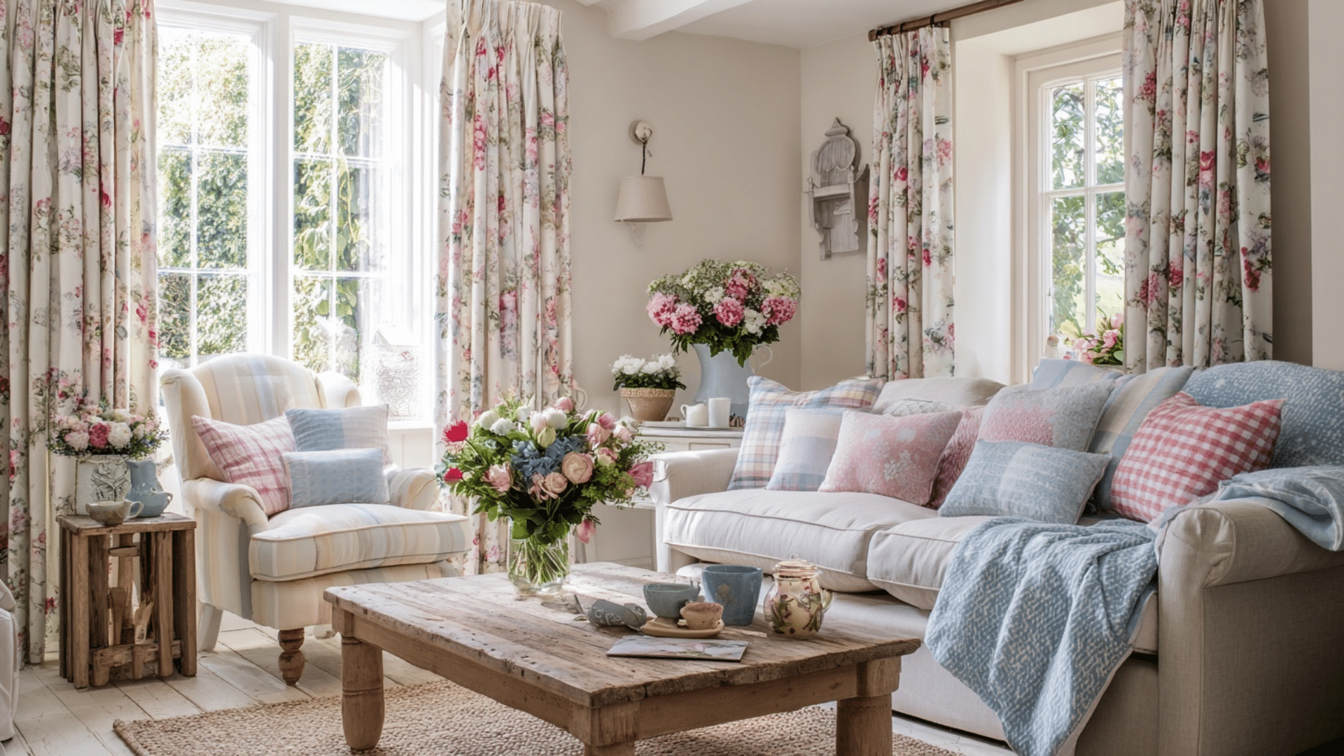 Floral and Gingham Fabrics