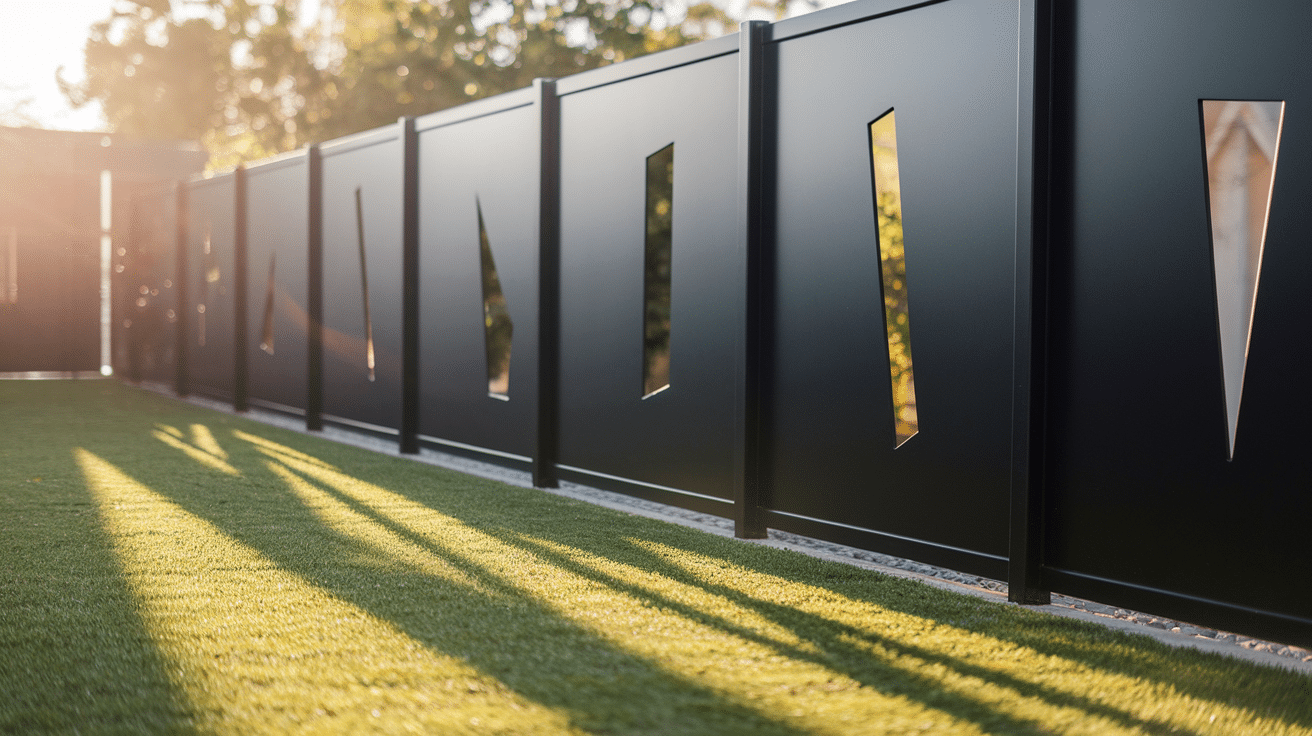 Geometric Pattern Metal Fence