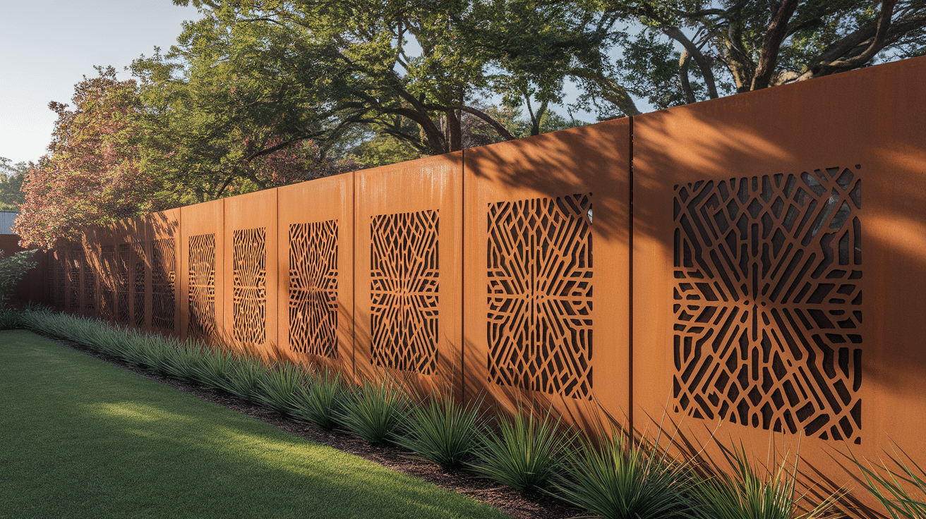 Laser-Cut Metal Screen Fence