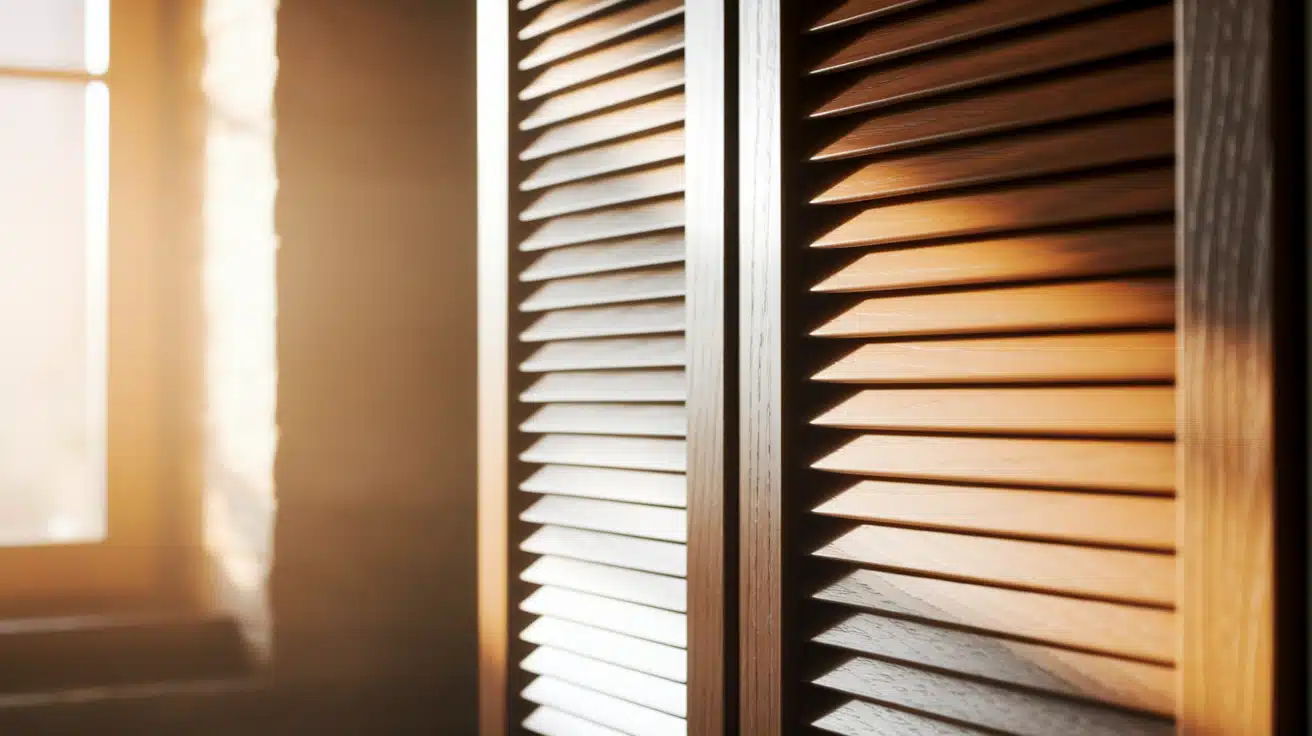 Louvered cabinet doors