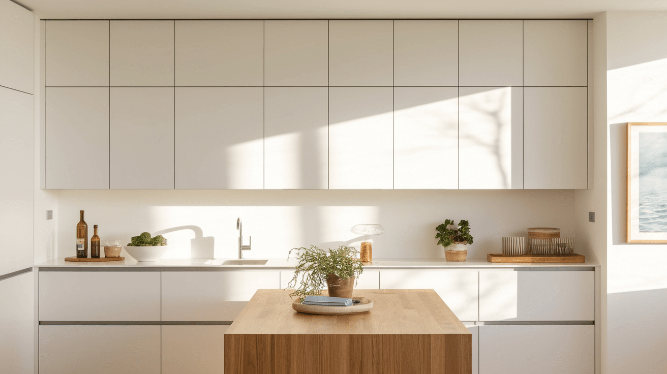 MINIMALIST WHITE CABINETS