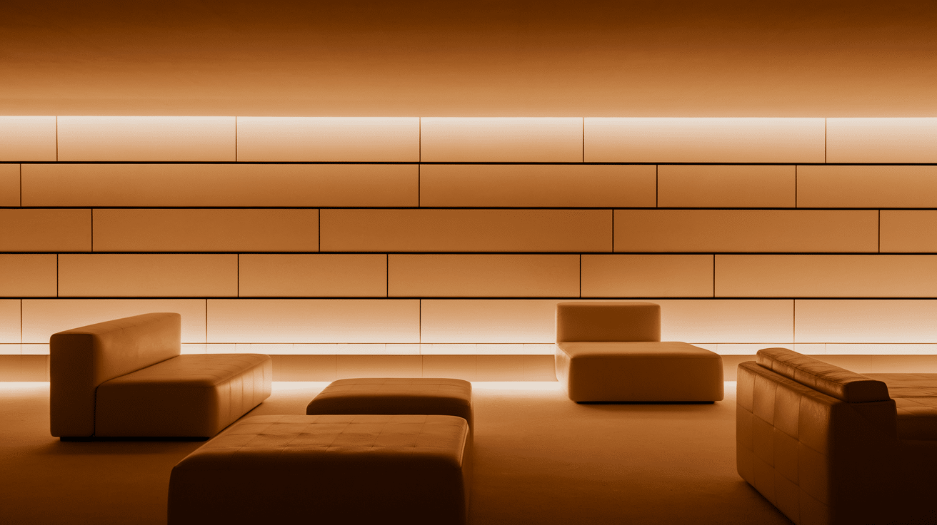 Minimalist half wall paneling