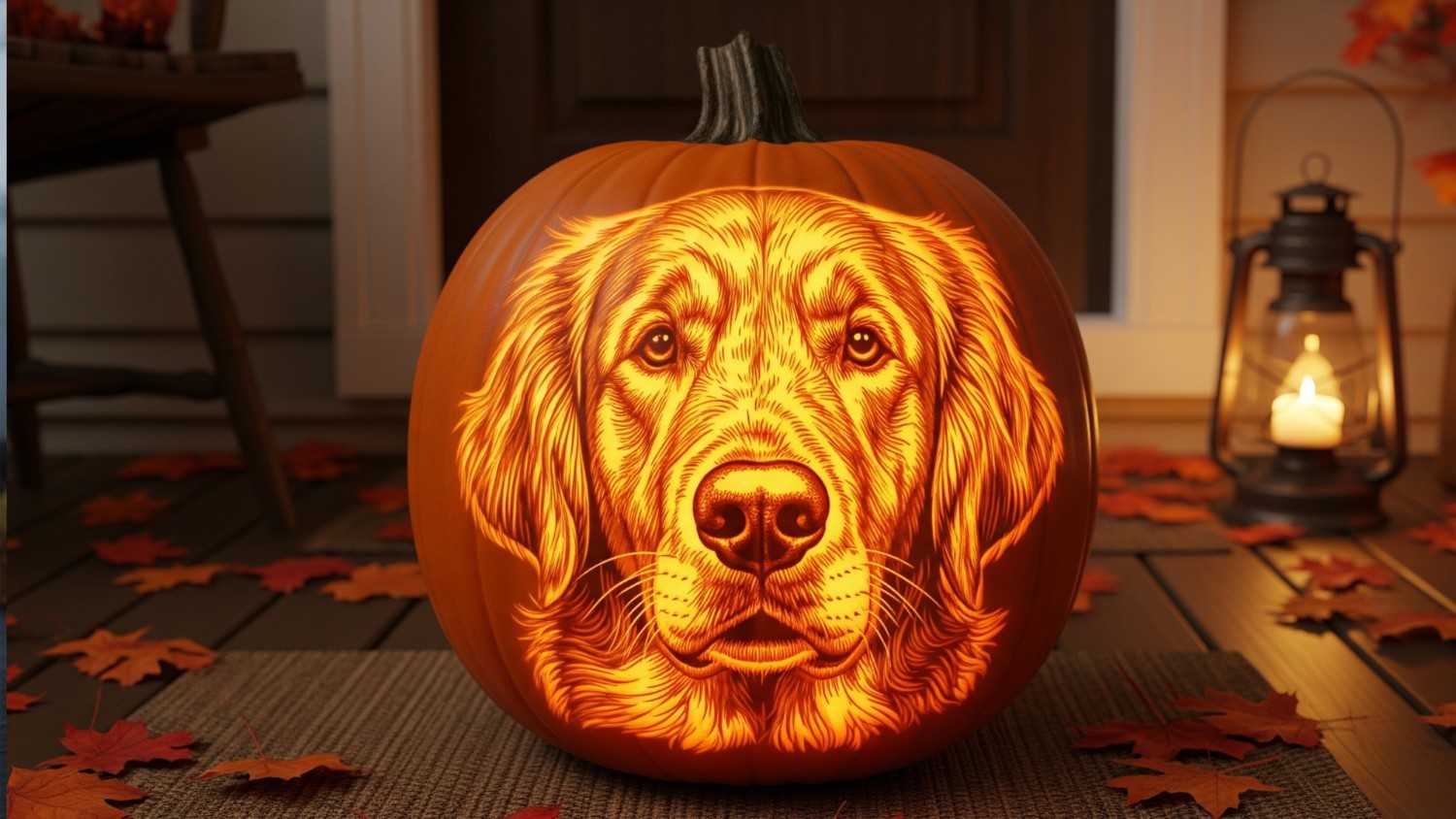 Pet Portrait Pumpkin