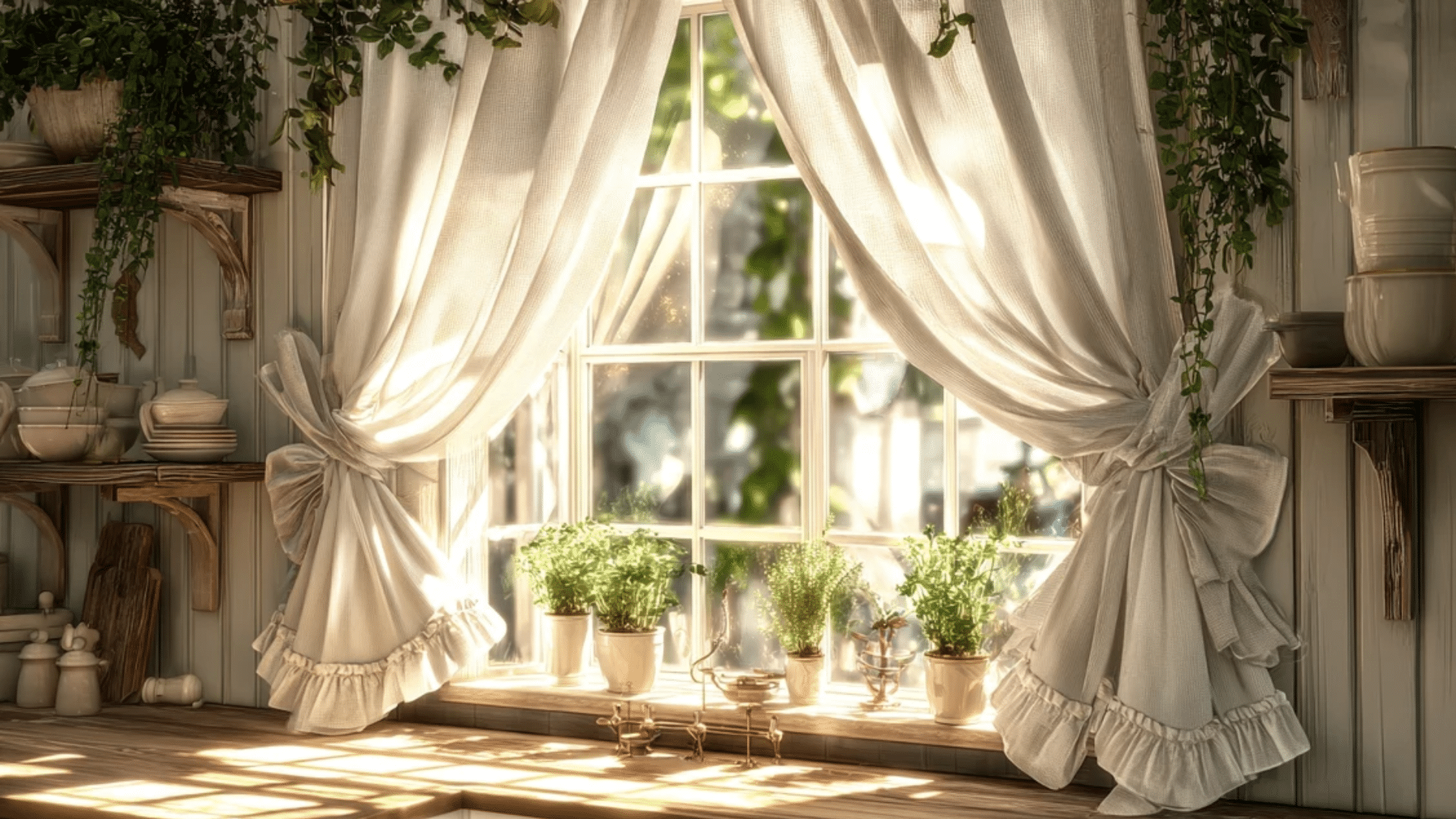 Ruffled or Tie Back Curtains
