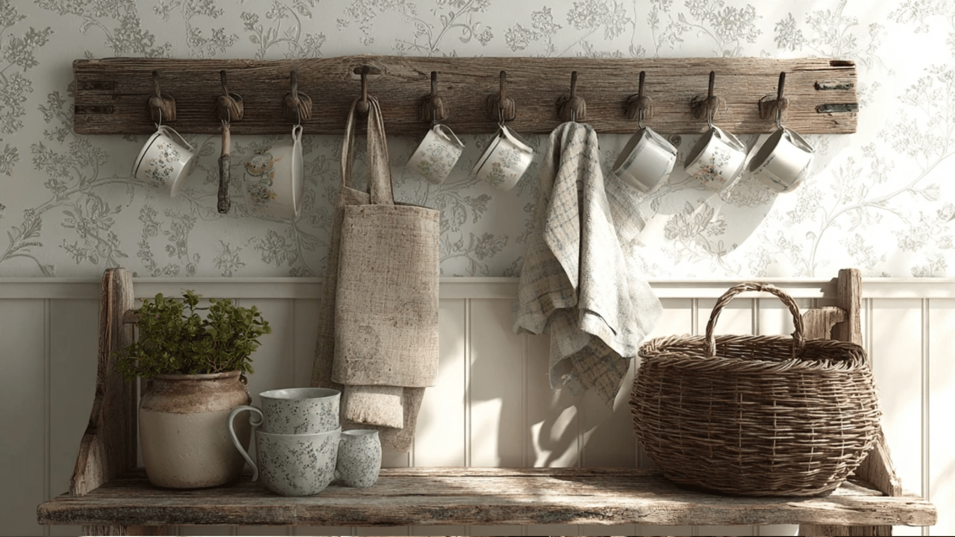 Rustic Wooden Peg Rails