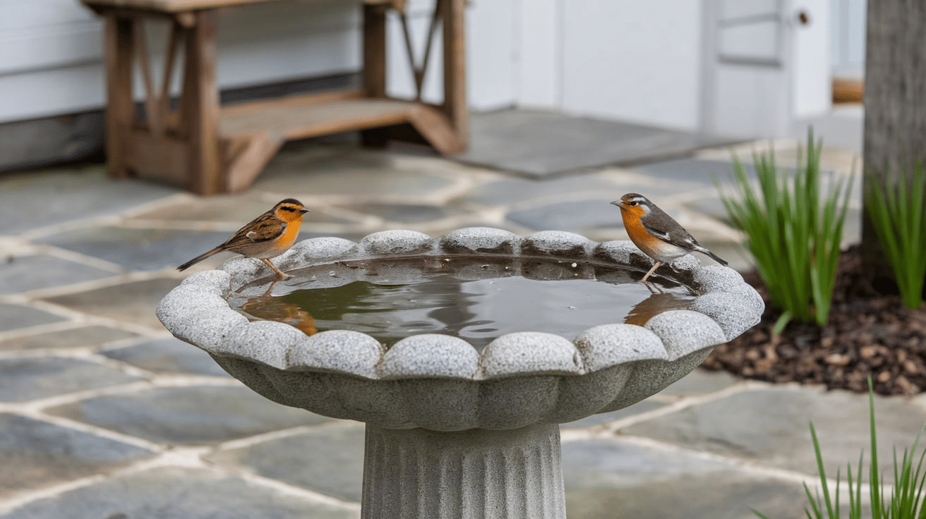 STONE BIRDBATH