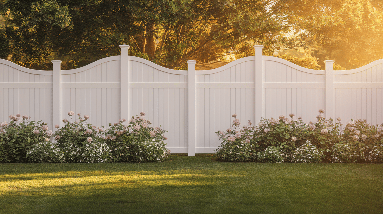 Scalloped Vinyl Privacy Fence