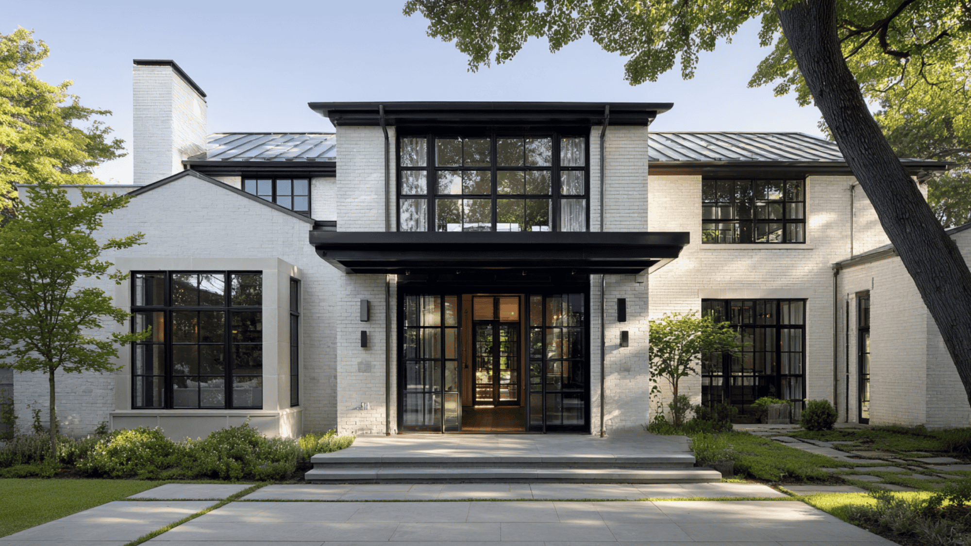 Steel Canopy over Entry