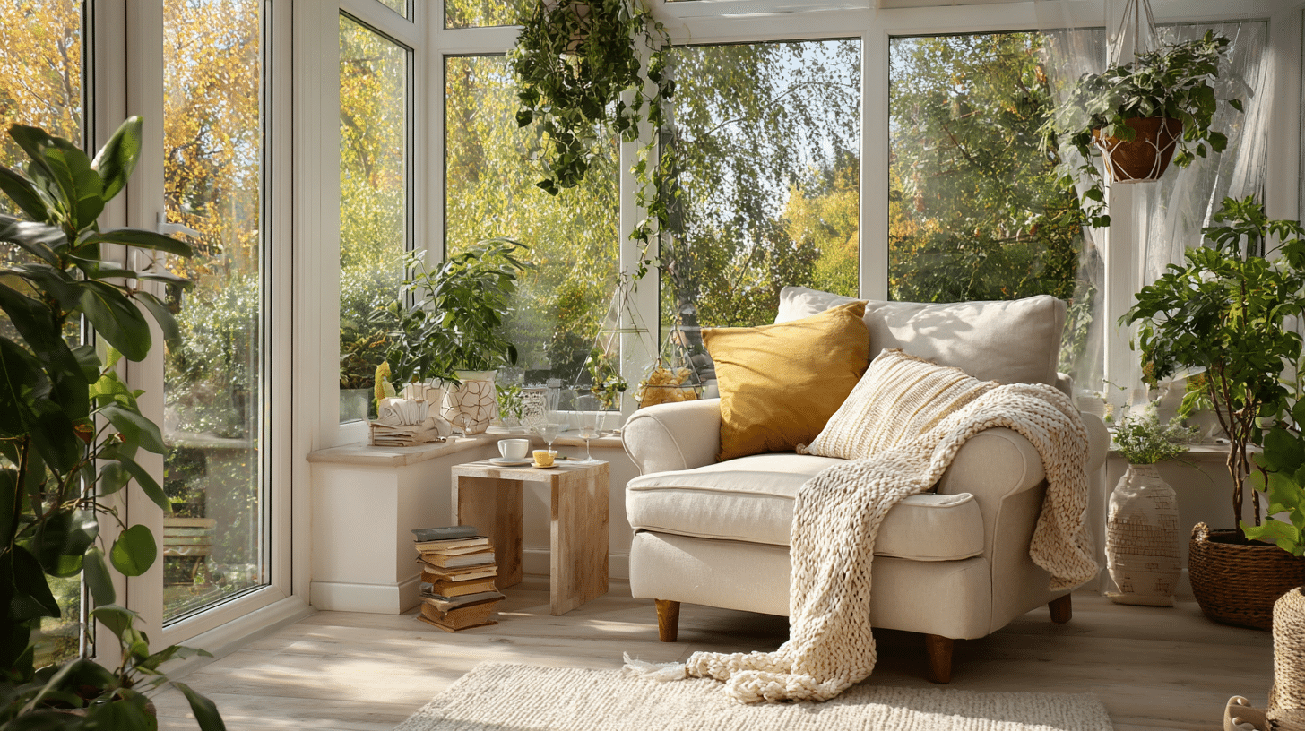 Sunroom book corner