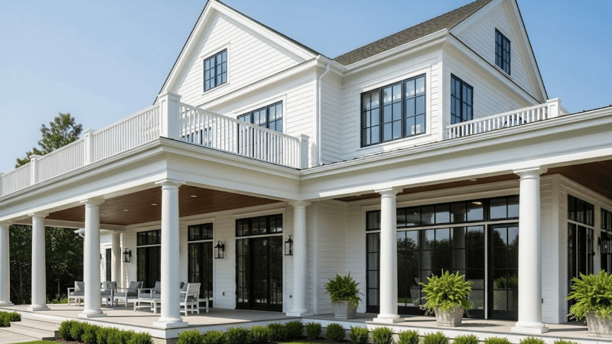 Veranda with Black Window
