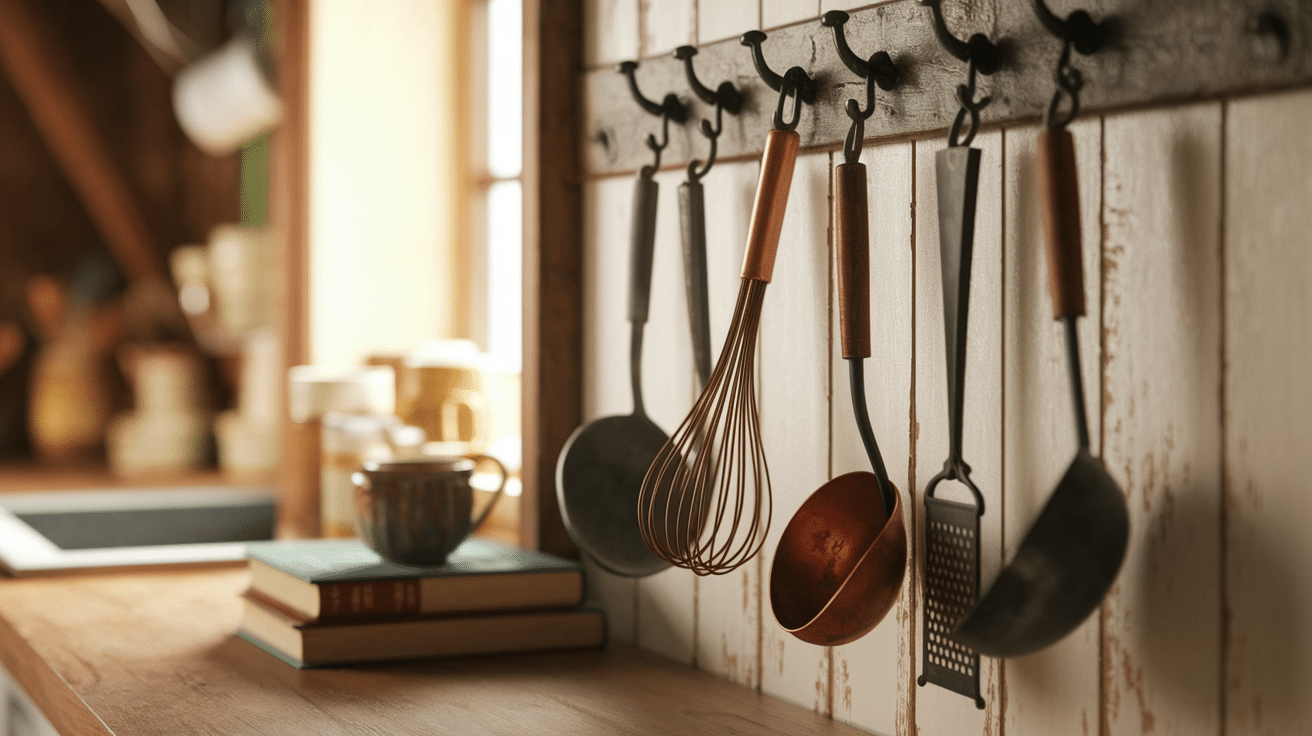 Vintage rustic utensil holdere