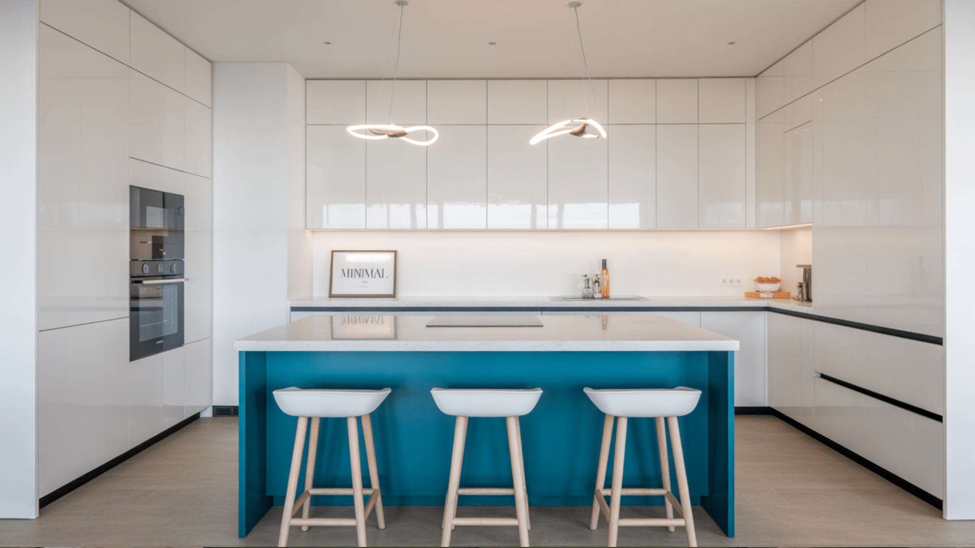 White with teal base