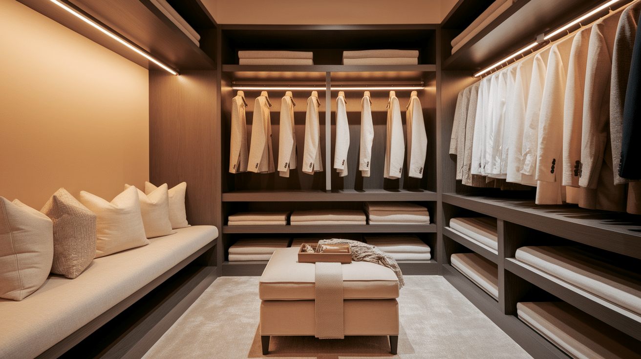 Walk-In Closets with Seating Areas