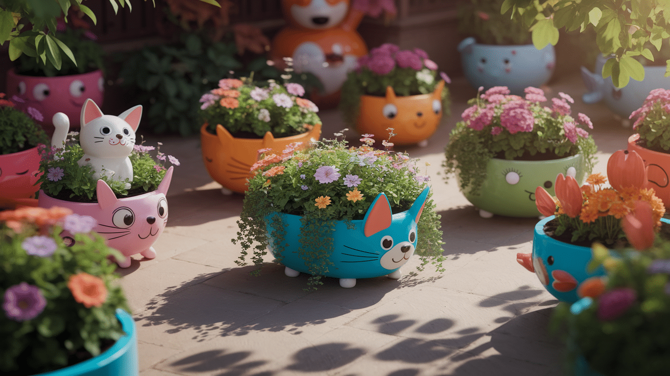 animal shaped planters