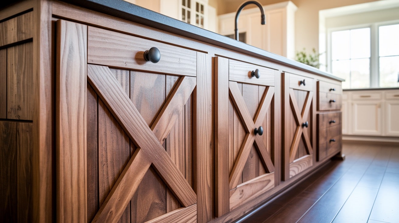 barn door kitchen cabinet