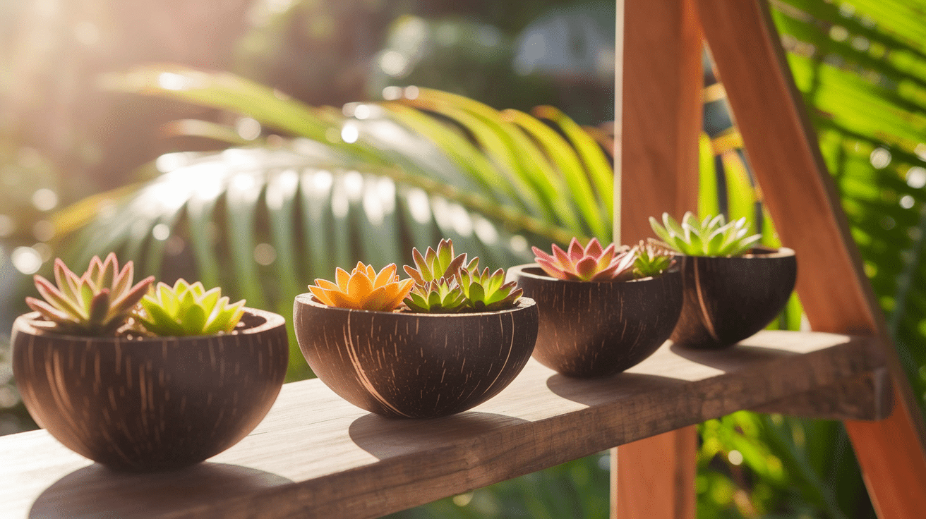 coconut shell planters