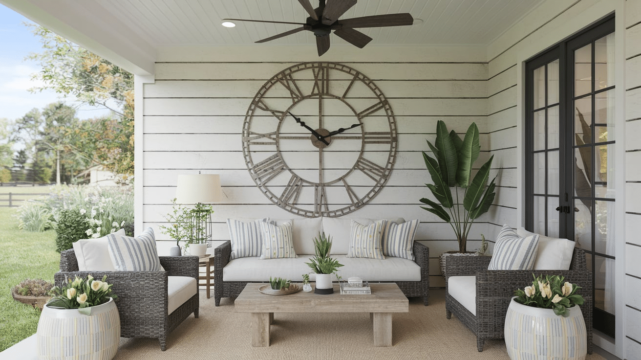 farmhouse style clock