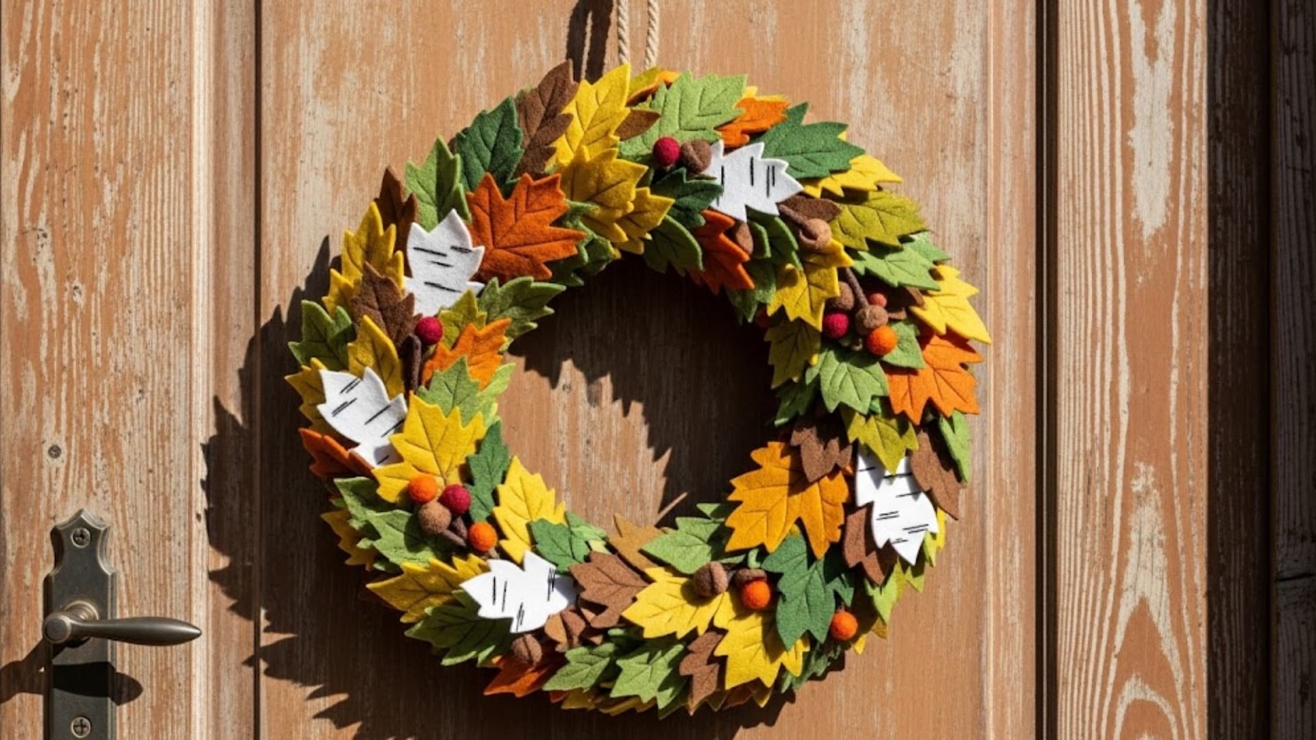 Felt Leaf Wreath