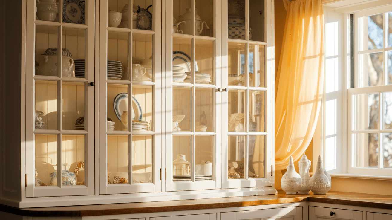 glass front cabinets