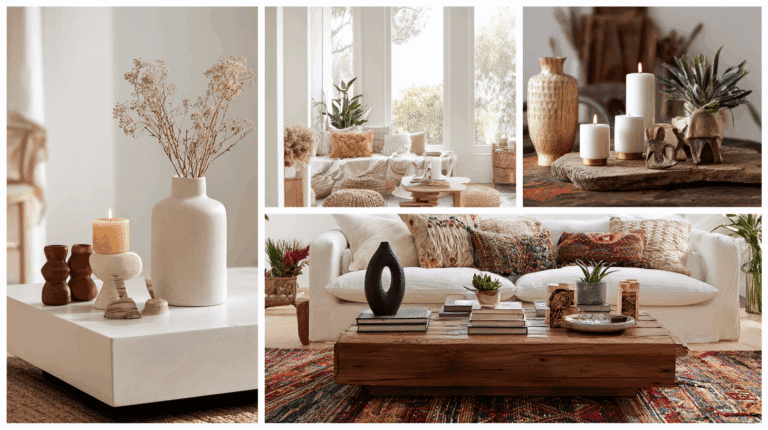 how to decorate a round coffee table