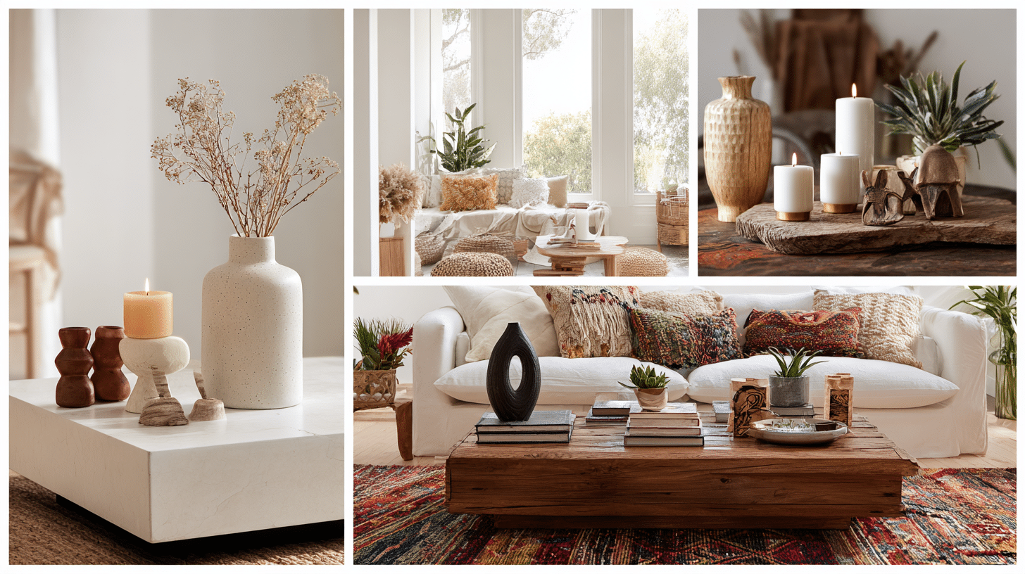 how to decorate a round coffee table