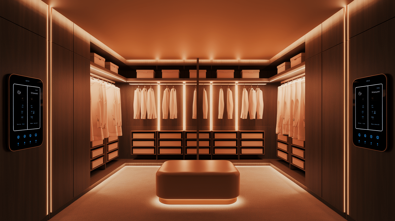 Smart Closets with Tech Integration