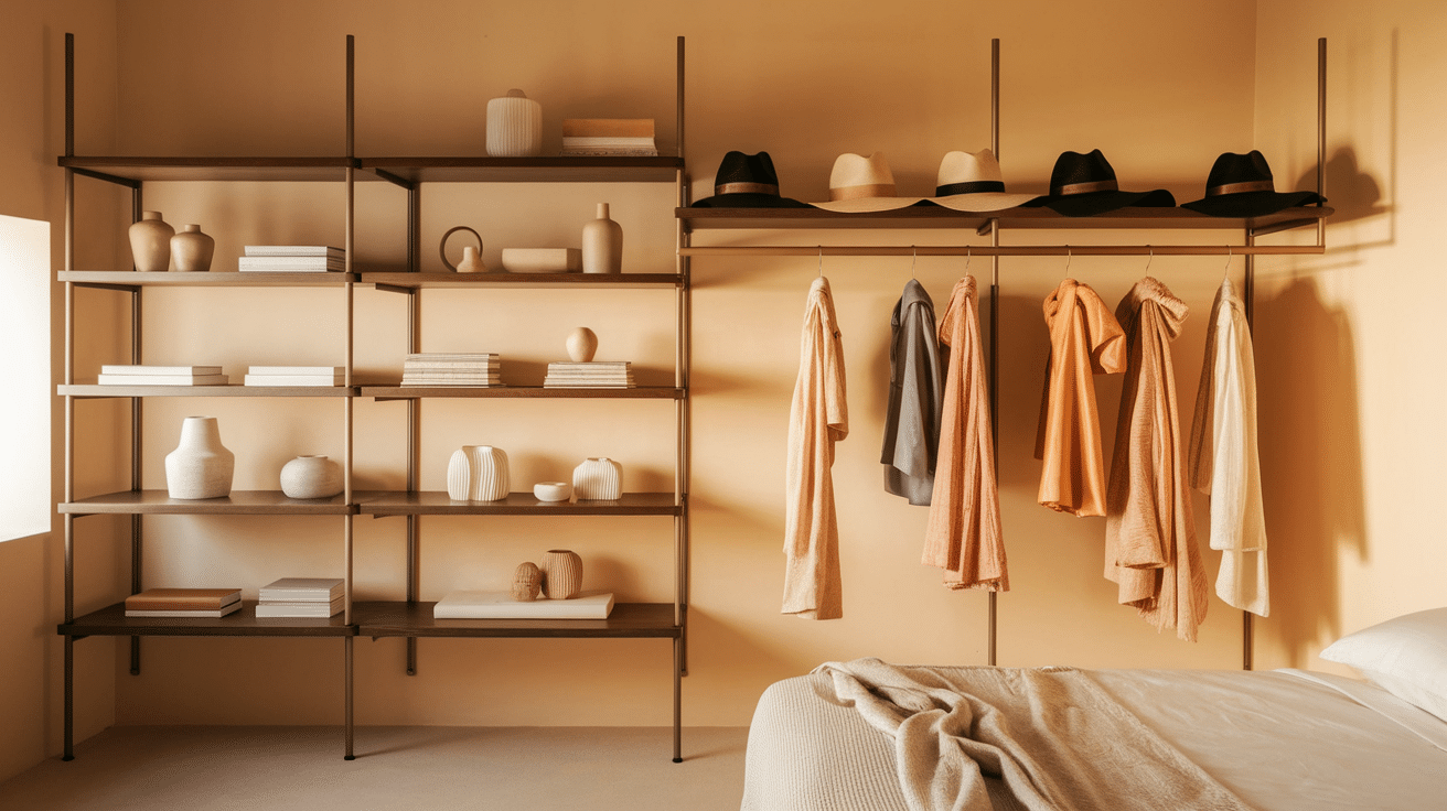 Open Shelving and Hanging Rods