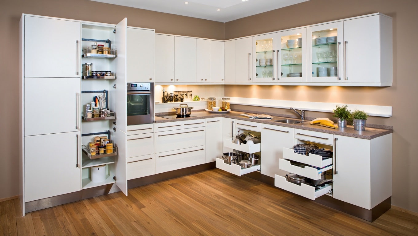 l shape modular storage