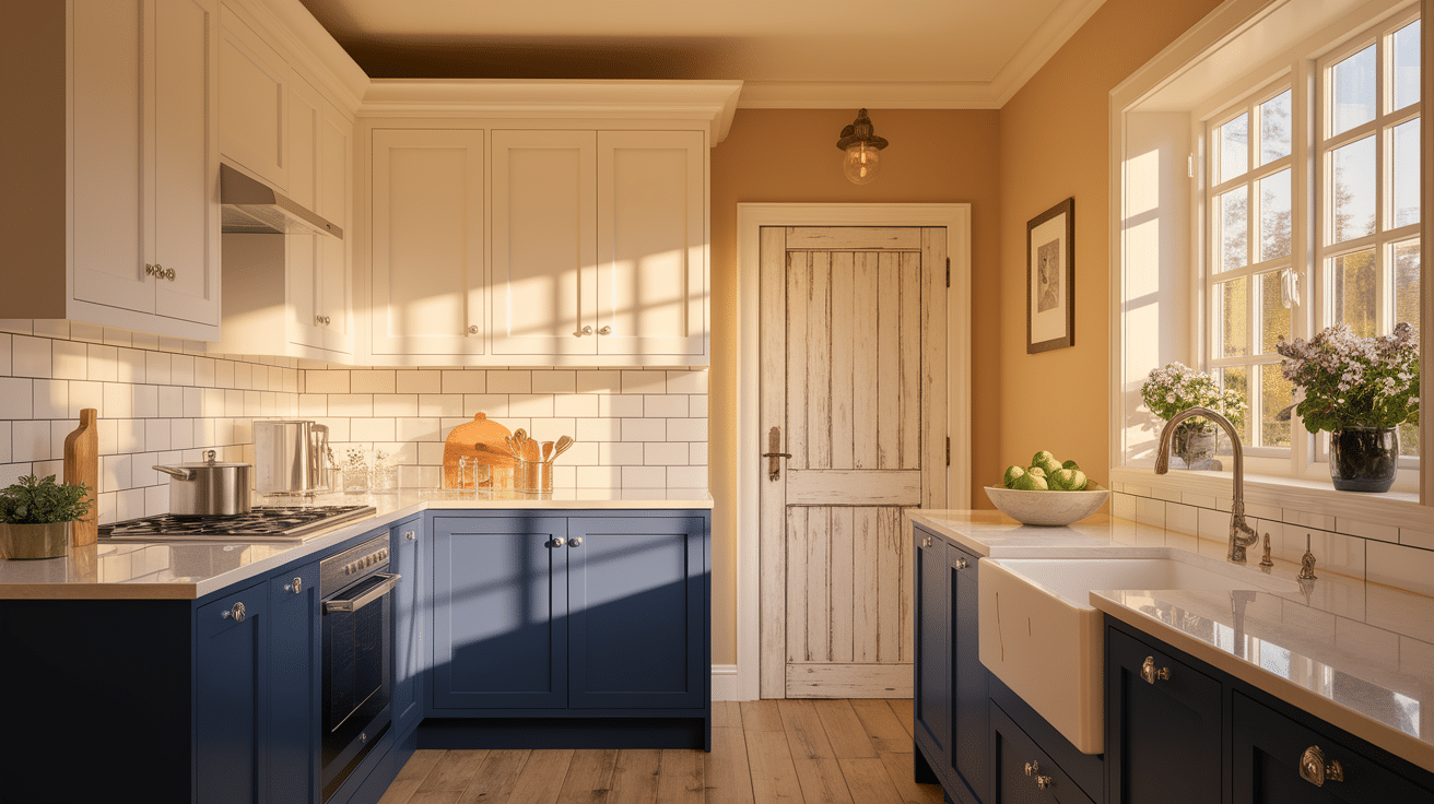 navy blue kitchen