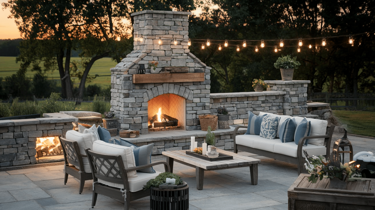 outdoor fireplace